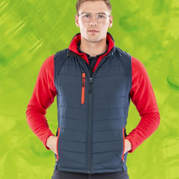 Result Genuine Recycled Black Compass Padded Gilet (R238X). Thumbnail